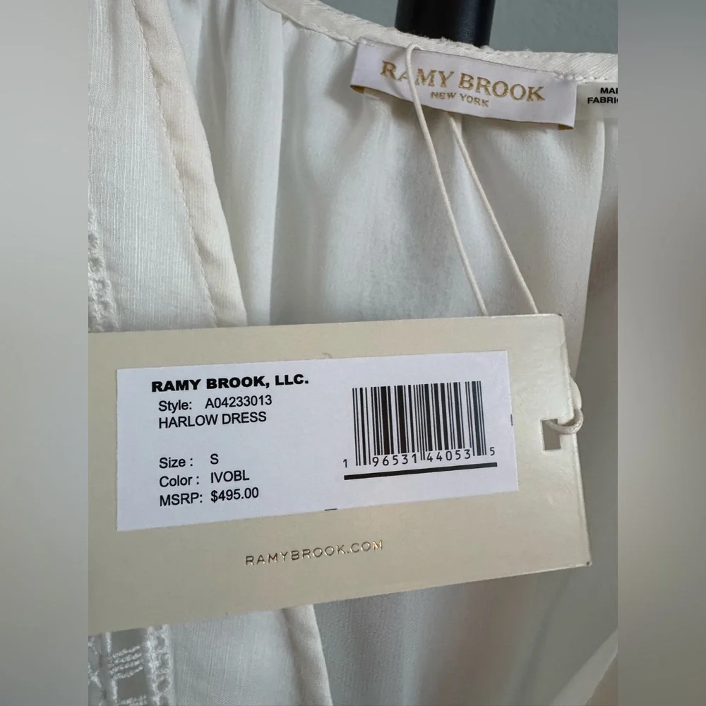 Ramy Brook Harlow Dress (new with tags) in white color size Small